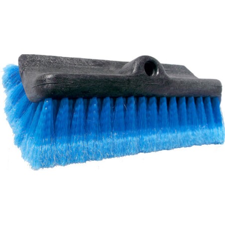 BROSSE BIFACE LAVAGE VEHICULE FIBRES FLEUREES + MANCHE TELESCOPIQUE 2 X 1,20 M